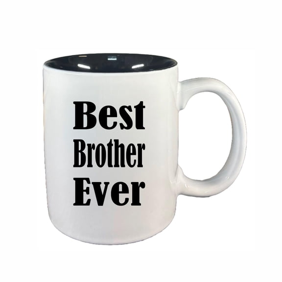 Brother Coffee Mugs, Best Brother Ever 11oz Ceramic Coffee Cup Teacup with Handle, Funny Birthday Gifts