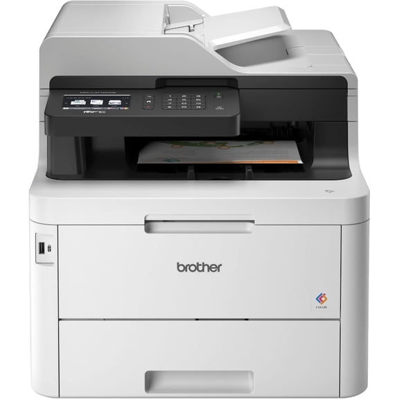 Brother Color MFC-L3770CDW All-in-One Wireless Laser Printer, White - Print Copy Scan Fax - 3.7" Touch, 25 ppm, 2400 x 600 dpi, Auto Duplex Printing, Ethernet (Sold without manufacturer warranty)