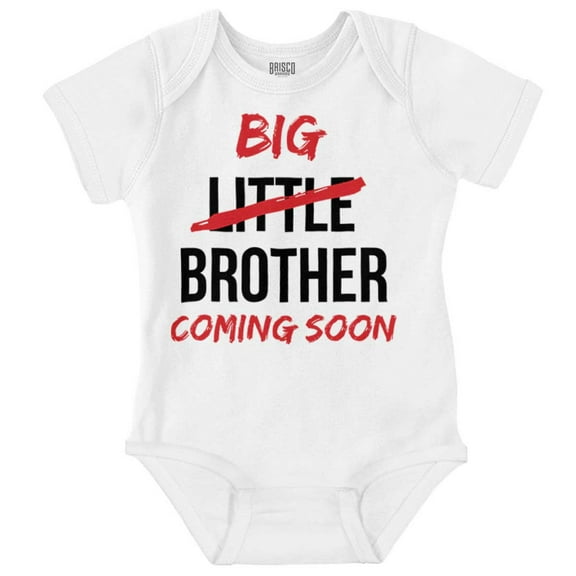 Brother Coming Soon Cute Middle Child Bodysuit Jumper Boys Infant Baby Brisco Brands 18M