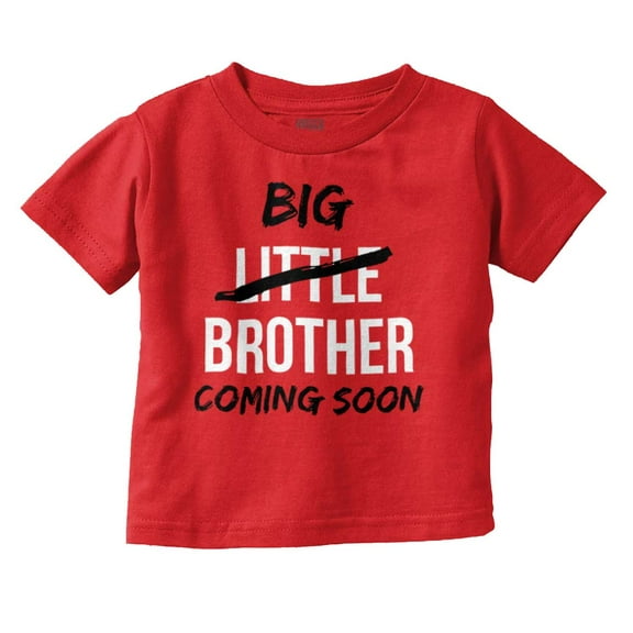 Brother Coming Soon Cute Middle Child Youth T Shirt Tee Boys Infant Toddler Brisco Brands 12M
