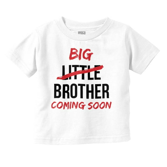Brother Coming Soon Cute Middle Child Youth T Shirt Tee Boys Infant Toddler Brisco Brands 4T