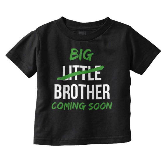 Brother Coming Soon Cute Middle Child Youth T Shirt Tee Boys Infant Toddler Brisco Brands 6M