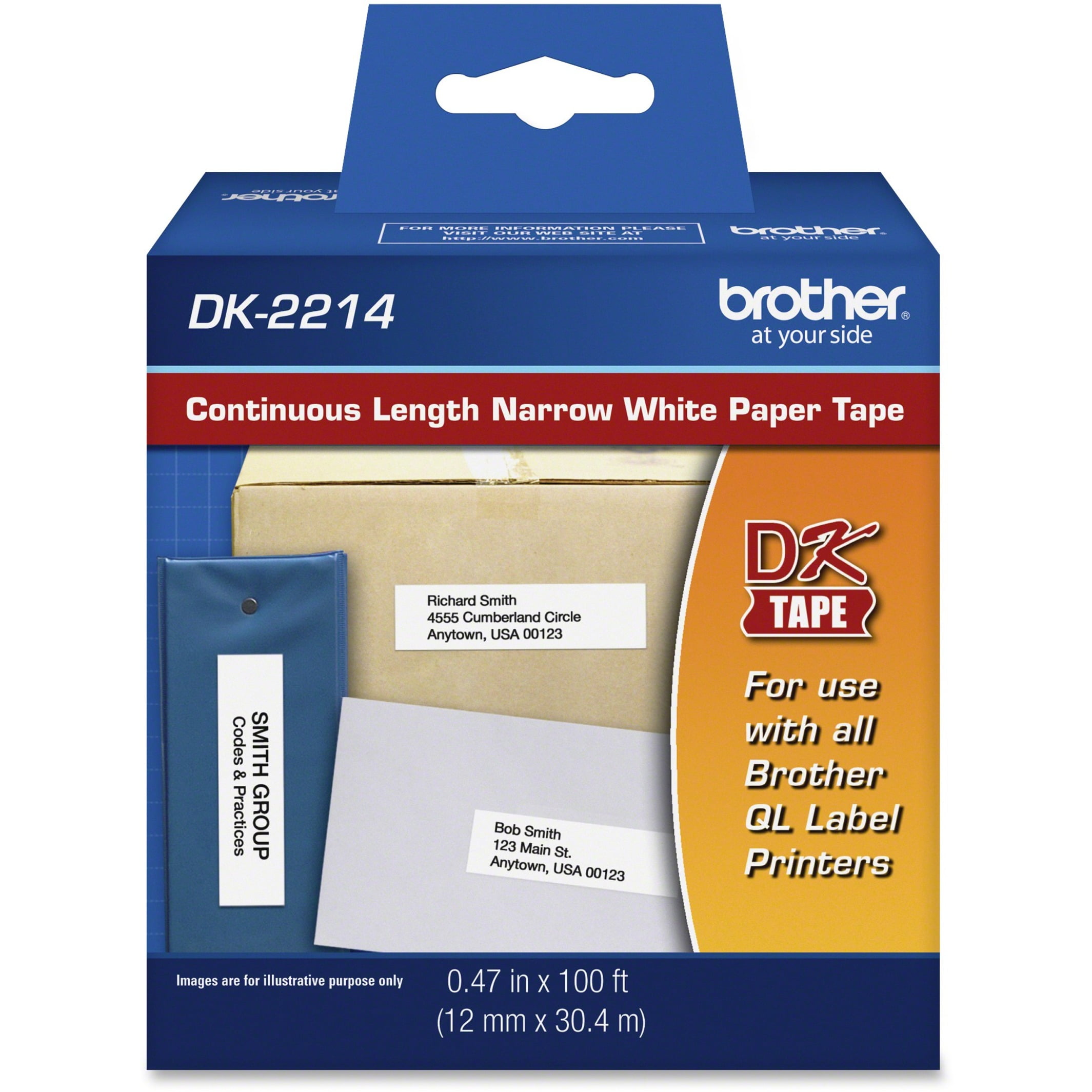 560172 - Write-On Label Tape, White, 1/2 Inch Roll
