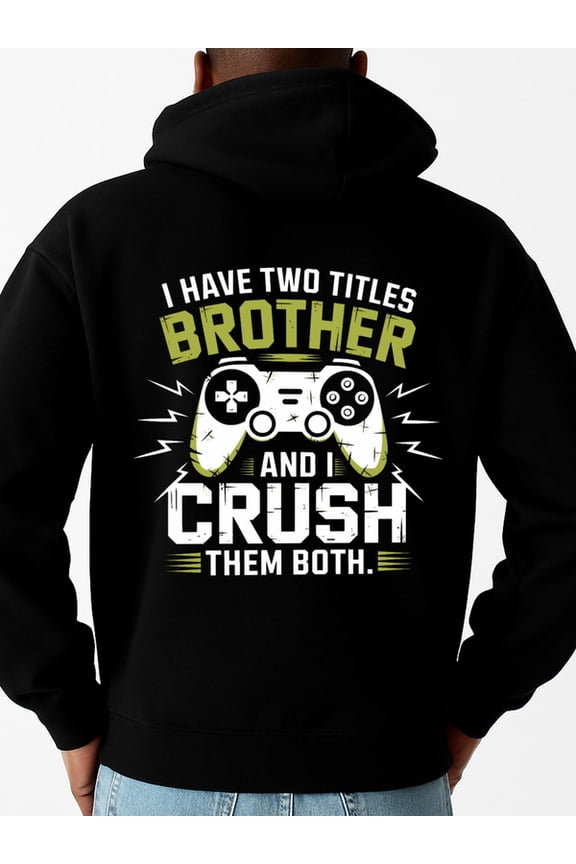 Brother Crush funny hoodies game men's sweater hoodie black All-Season Fitness Top, Sleek Sporty Look, Durable Sportswear halloween merch funny Funny Unisex Shirt Crewneck tshirts