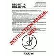 thumbnail image 1 of Brother DB2-B771A DB2-B772A Sewing Machine Owners Instruction Manual, 1 of 1