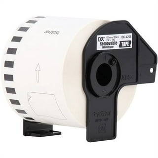 Brother DK4205 - Black on White Removable Continuous Length Paper Tape - Removable Adhesive - 2.50