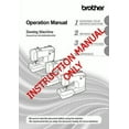 thumbnail image 1 of Brother DZ3400 Sewing Machine Owners Instruction Manual, 1 of 1