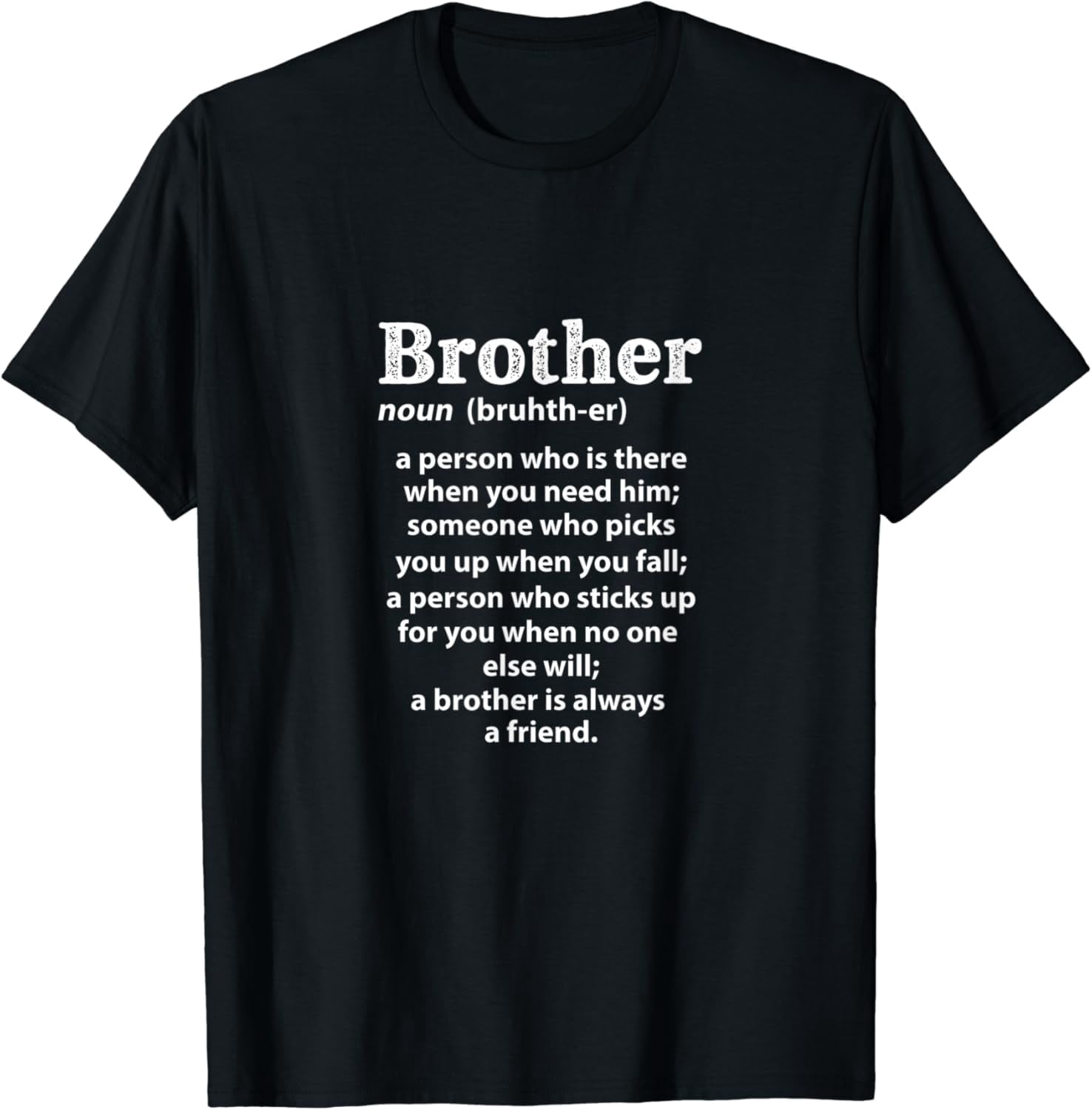 Brother Definition Graphic Tee Funny Sibling Gift Men's Short Sleeve T ...