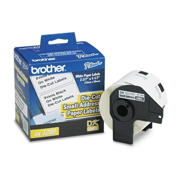 Brother Die-Cut Address Labels, 1-1/10" x 2-2/5", White, 800/Roll