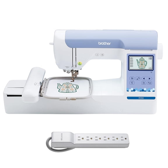 Brother Elite PE900 5"x7" Wireless Embroidery Machine w/ 6-Outlet Surge Protector