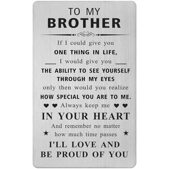 Brother Father's Day Card - Gifts for My Brother Birthday Graduation Wedding Christmas Back to School Card from Sister