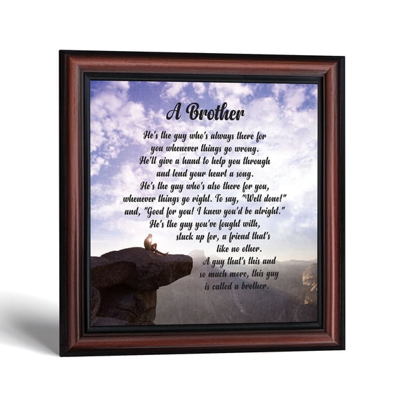 Brother Framed Poem, Sentimental Picture Frame Gift