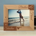 thumbnail image 1 of Brother Friend Personalized Wooden Frame-10" x 8" Brown Horizontal, 1 of 1