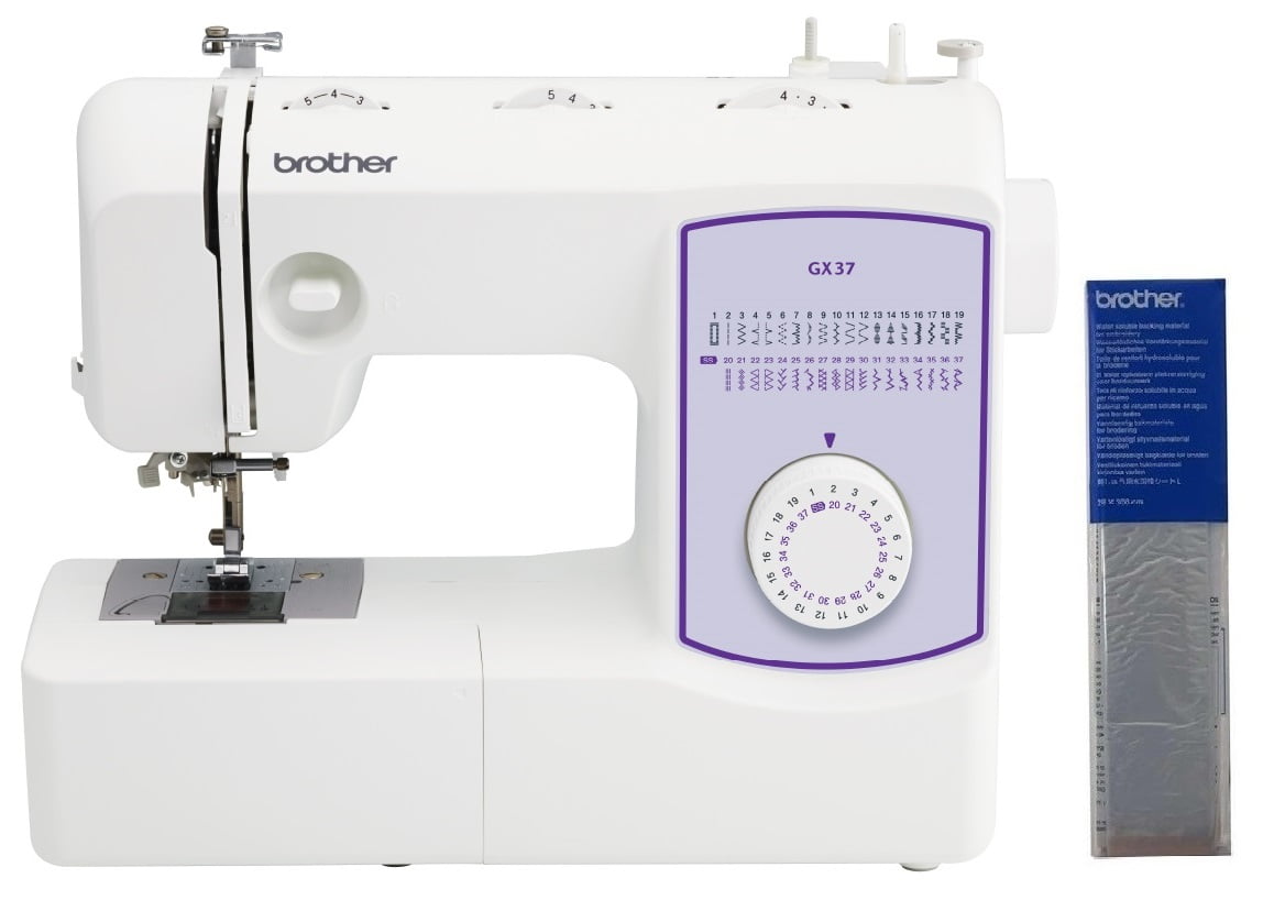 Brother GX37 Sewing Machine, 37 Built-in Stitches, 6 Included Sewing Feet, and SA520 Water Soluble Stabilizer