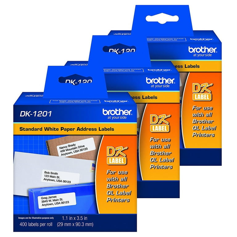 Die-Cut Address Labels, 1.1 x 3.5, White, 400 Labels/Roll, 3 Rolls/Pack Die-Cut Address Labels, 1.1 x 3.5, White, 400 Labels/Roll, 3 Rolls/Pack