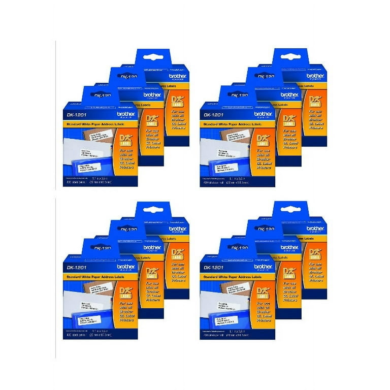 Brother Genuine DK-1201 Die-Cut Standard Address Labels, 400