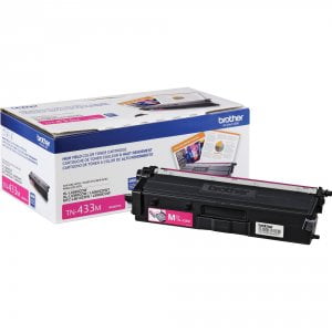 Brother Genuine High Yield Toner Cartridge, TN433M, Replacement Magenta