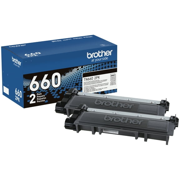 Brother Genuine High-yield Black Toner Cartridge, TN6602PK