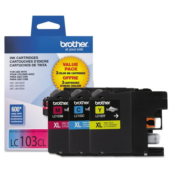 Brother Genuine High-yield Color Printer Ink Cartridge, LC1033PKS
