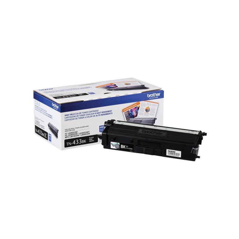 Brother Genuine High-yield Printer Toner Cartridge, TN433BK