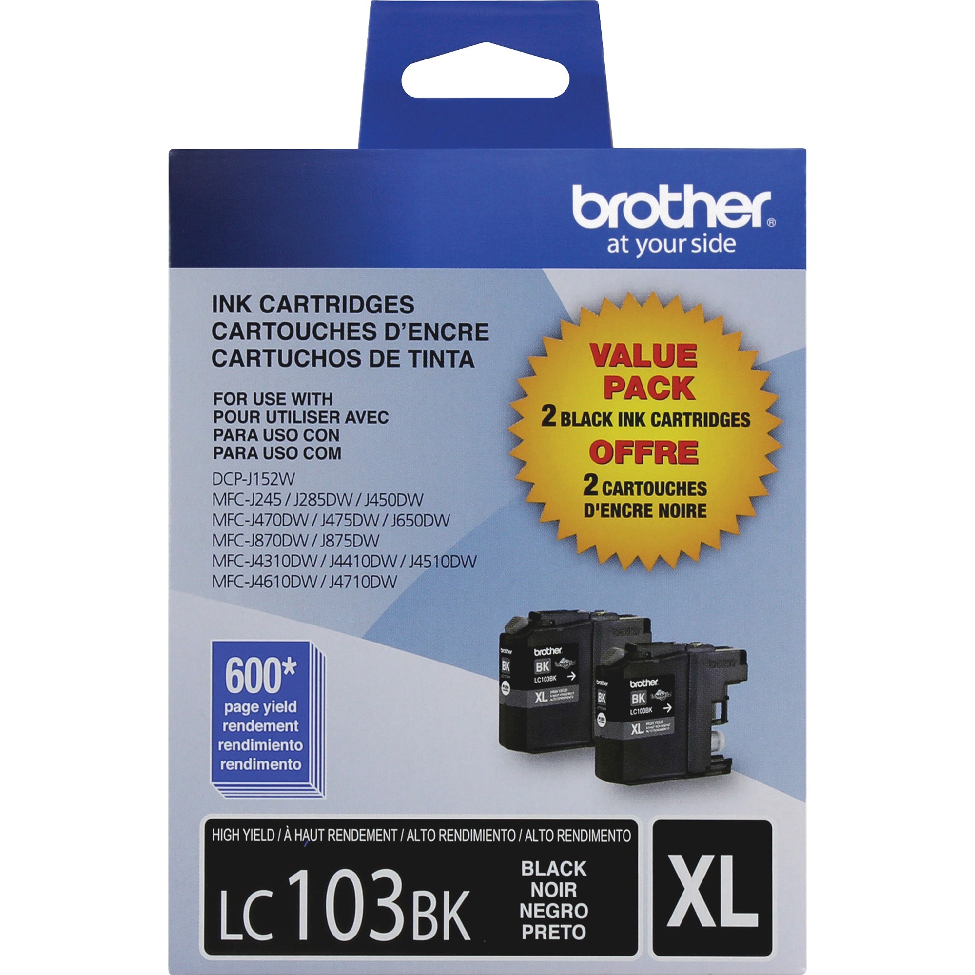 Brother Genuine LC1032PKS Innobella High-Yield Printer Ink, Black - image 1 of 2
