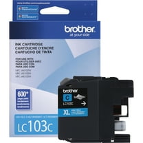 Brother Genuine LC103C High-yield Printer Ink Cartridge, Cyan