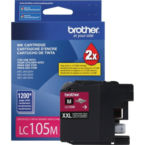 Brother LC105M Innobella Super High-Yield Ink, Magenta