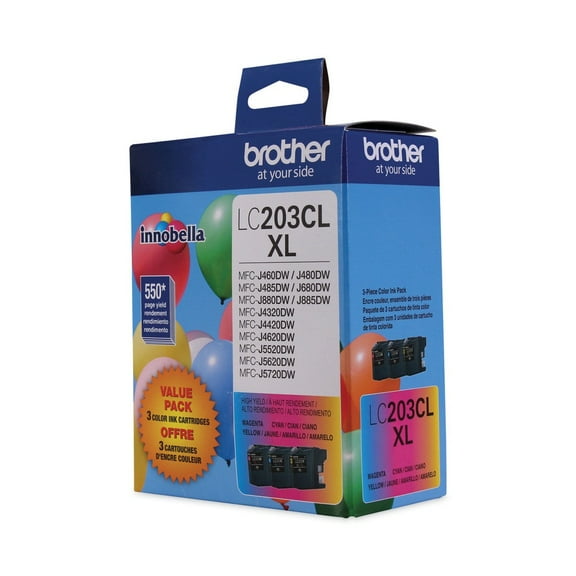 Brother Genuine LC2033PKS High-Yield Printer Ink Cartridges, Cyan/Magenta/Yellow