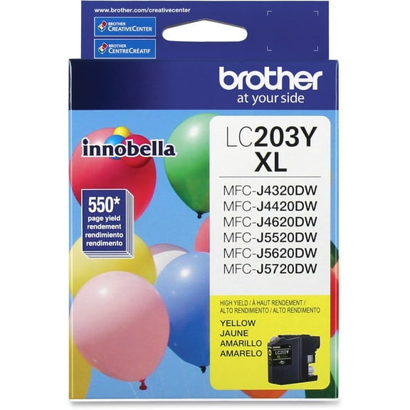 Brother Genuine LC203Y High Yield Printer Ink Cartridge