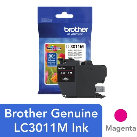 Brother Genuine LC3011M Standard-yield Magenta Printer Ink Cartridge