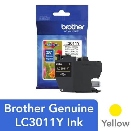 Brother Genuine LC3011Y Standard-yield Yellow Ink Cartridge