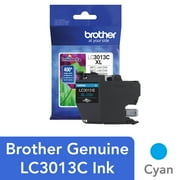 Brother Genuine LC3013C High-yield Cyan Printer Ink Cartridge
