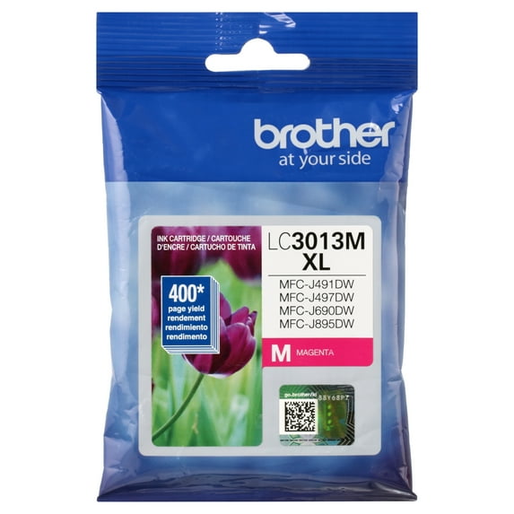 Brother Genuine LC3013M High-yield Magenta Printer Ink Cartridge