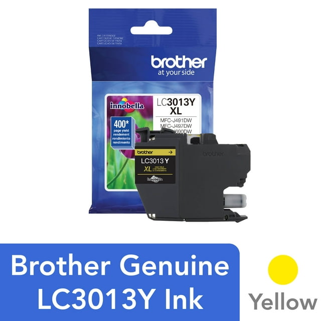 Brother Genuine LC3013Y High-Yield Yellow Printer Ink Cartridge