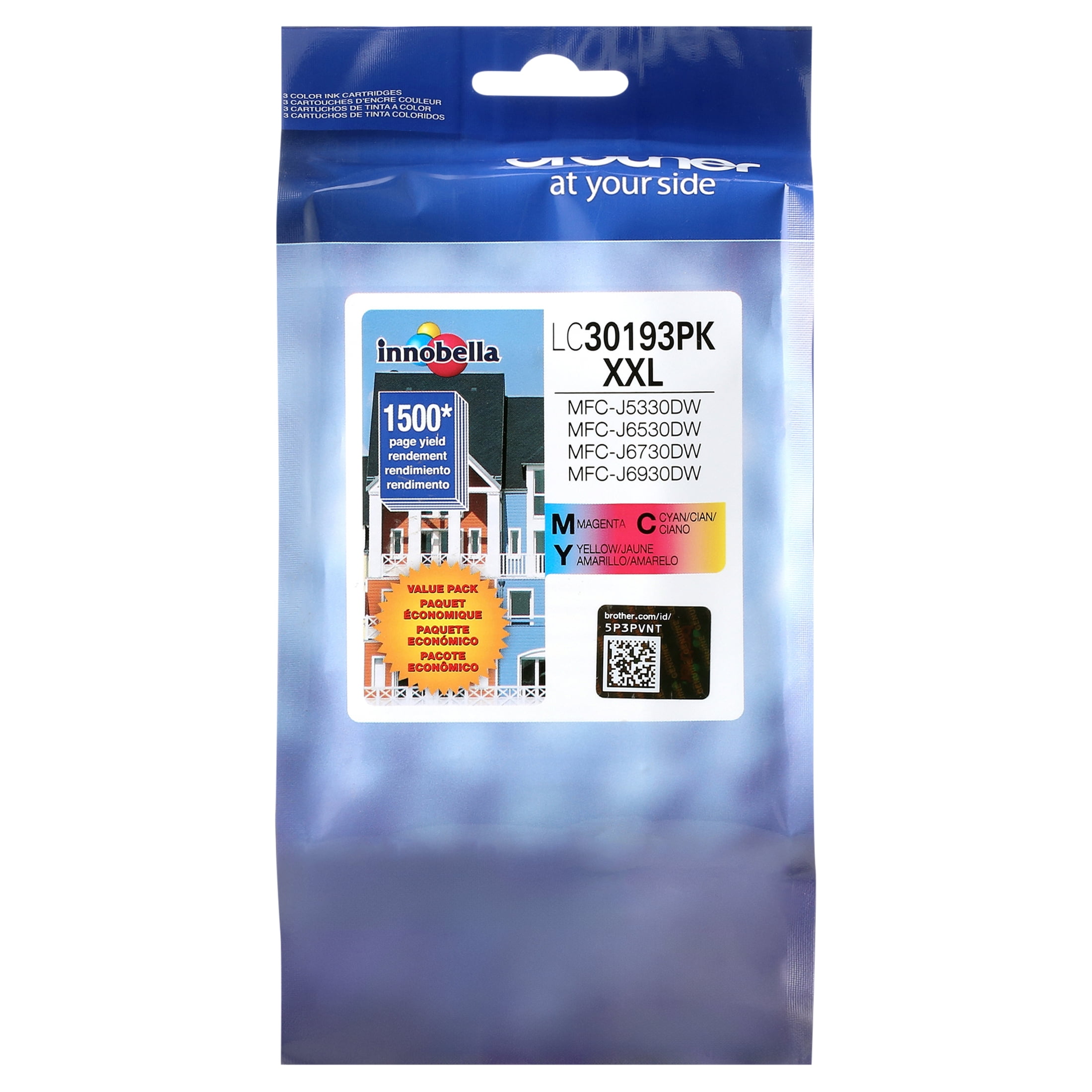 LC30193PKS - Cartouche jet d'encre Brother originale CMY (1 500 pages)
