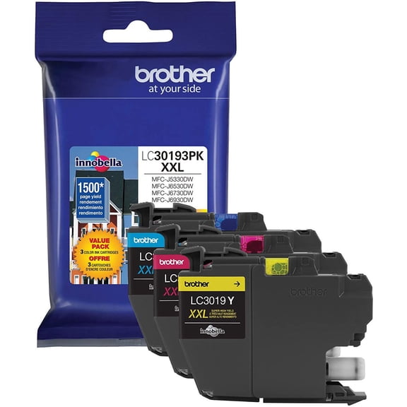 Brother Genuine LC30193PK High-Yield Printer Ink Cartridges