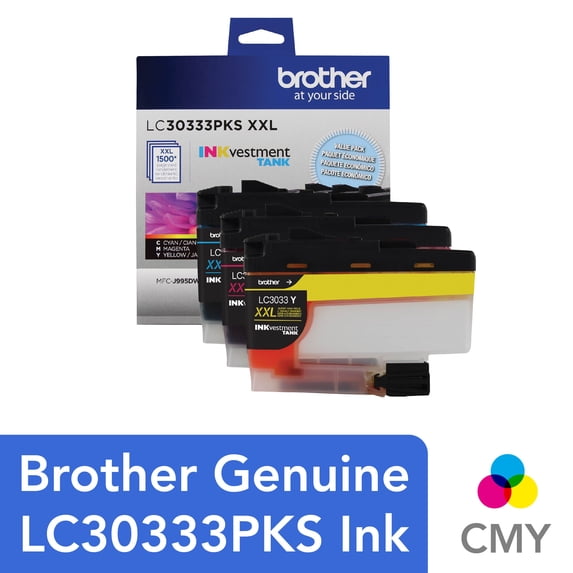 Brother Genuine LC30333PKS 3-Pack, Super High-yield INKvestment Tank ...
