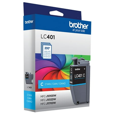 Brother Genuine LC401C Standard Yield Printer Ink Cartridge, Cyan