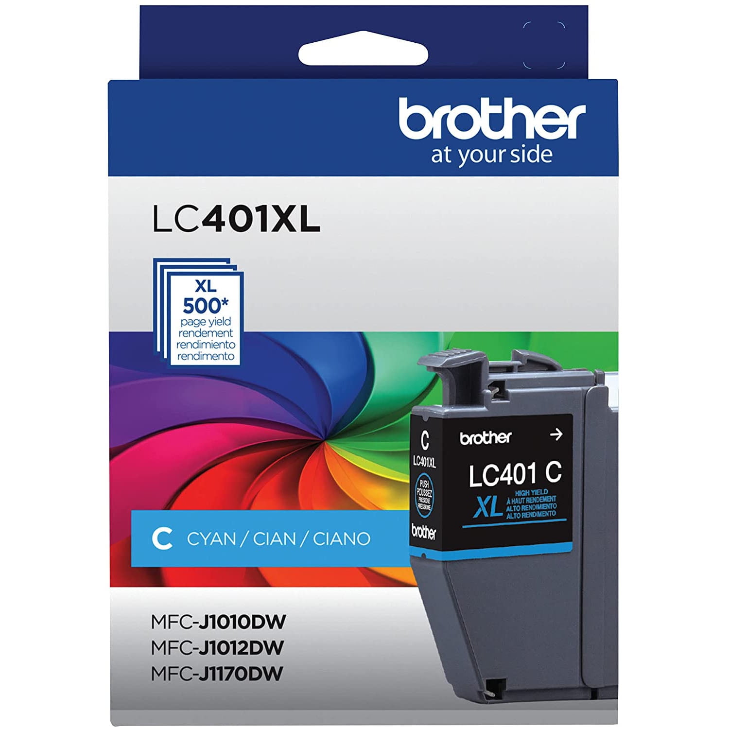 Brother Genuine LC401XLCS High Yield Cyan Printer Ink Cartridge