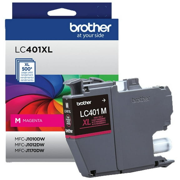 Brother Genuine LC401XLMS High Yield Magenta Printer Ink Cartridge