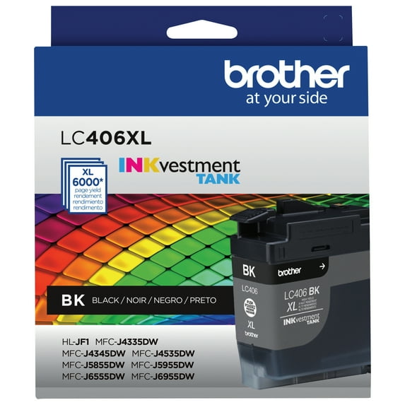 Brother Genuine LC406XLBK High Yield Black INKvestment Tank Ink Cartridge