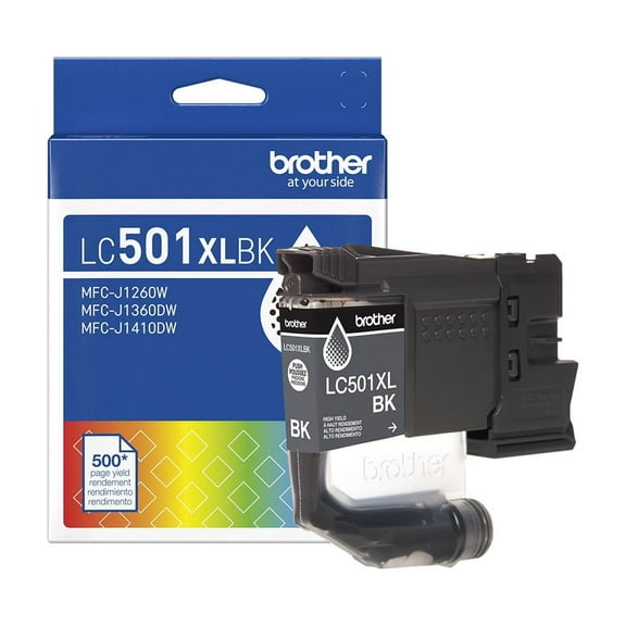 Brother Genuine LC501XLBK High Yield Black Ink Cartridge, Delivers Consistent, Reliable Performance