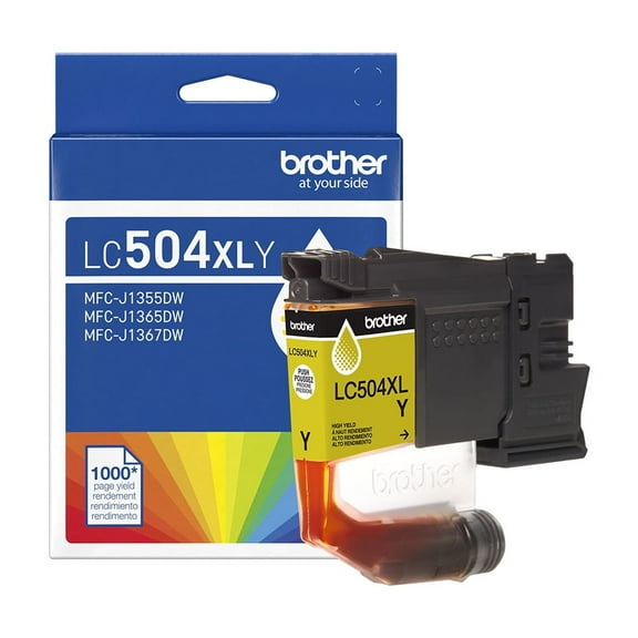Brother Genuine LC504XLY High Yield Yellow Ink Cartridge