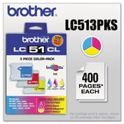 Brother Tri-Color Inkjet Print Cartridge, 3pk (LC513PKS)