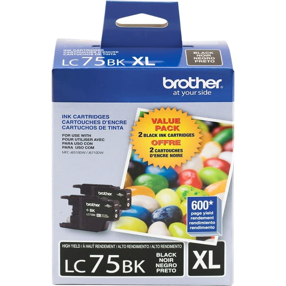 Brother Genuine LC752PKS Standard-yield Printer Ink Cartridges