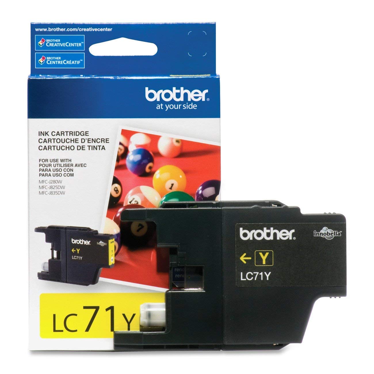 Brother Genuine LC75Y Innobella High-Yield Printer Ink 600 Page-Yield, Yellow - image 1 of 5