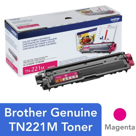Brother Genuine Magenta Standard-yield Printer Toner Cartridge, TN221M