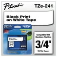 thumbnail image 1 of Brother Genuine P-Touch TZE-241 Tape, 3/4" Standard Laminated Tape, Black on White, 1 Pack, 1 of 8