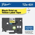 thumbnail image 1 of Brother Genuine P-touch TZE-631 Standard Laminated Black on Yellow Label Tape, 1 of 7
