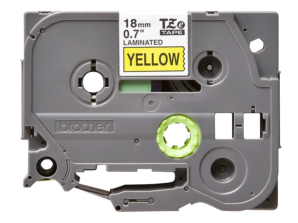 Brother Genuine P-touch TZE-641 Tape, 3/4" (0.7") Wide Standard Laminated Label Maker Tape, Black on Yellow, 0.7 in. x 26.2 ft. (18mm x 8M), TZE641 - image 1 of 2